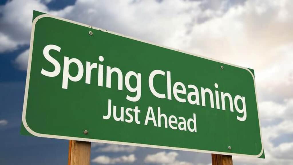 Spring cleaning sign